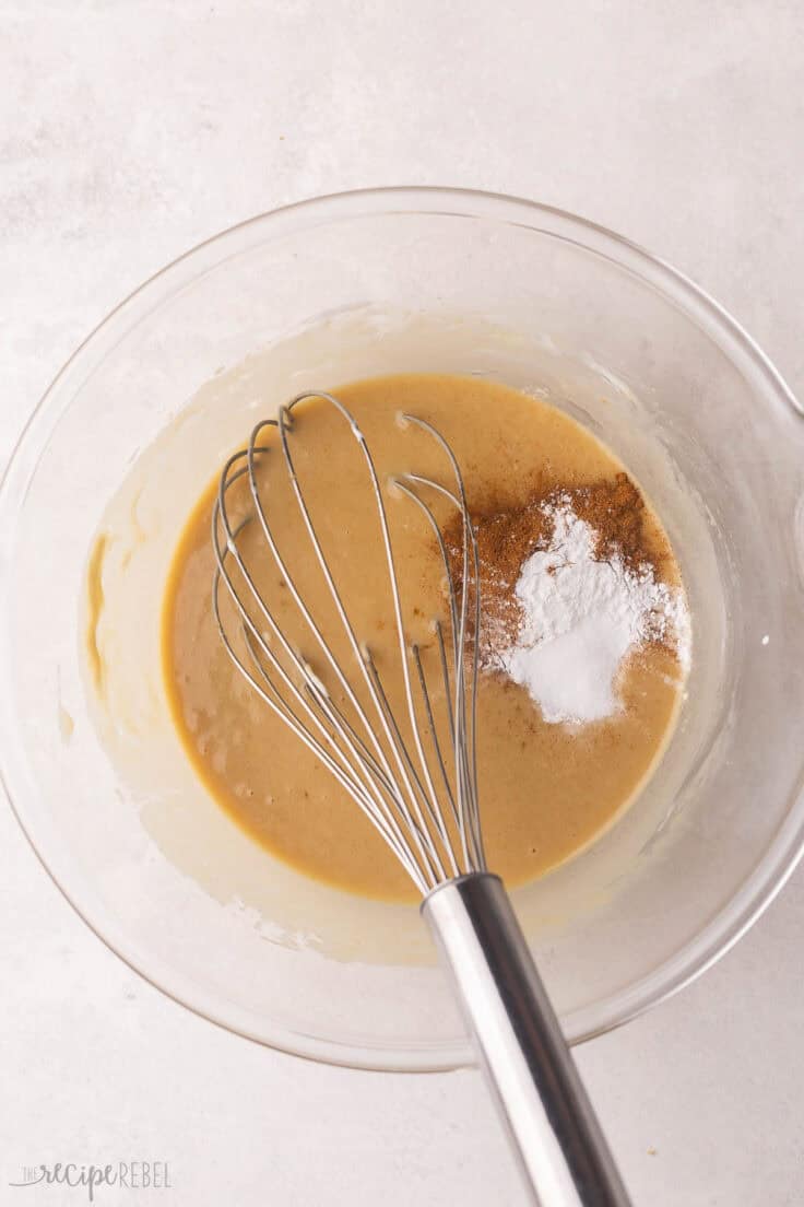 leaveners and seasonings added to liquids.