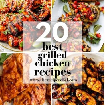 square collage of four images with text.